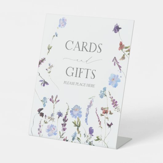 Signe De Table Fête des mariées Dusty Blue Fleur sauvage (Recto)