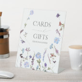 Signe De Table Fête des mariées Dusty Blue Fleur sauvage (In SItu)