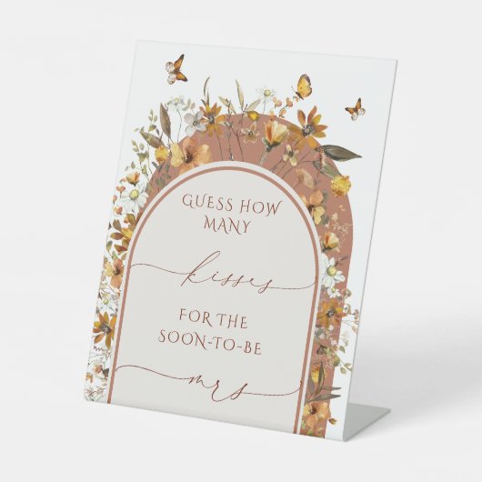 Signe De Table Fête des mariées Fleur sauvage en terre cuite de B (Recto)