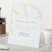 Signe De Table Fête des mariées Fleur sauvage jaune printemps Fav (In SItu)