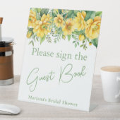 Signe De Table Fête des mariées Florale de Sage Jaune Table du li (In SItu)