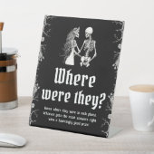 Signe De Table Fête des mariées gothique d'Halloween Où étaient-i (In SItu)