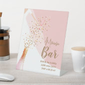 Signe De Table Fête des mariées Mimosa Bar rose pâle (In SItu)