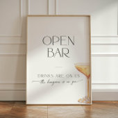 Signe De Table Fête des mariées Open Bar Pearles et Prosecco Neut