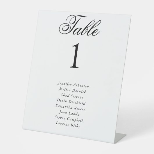 Signe De Table Fête des mariées Pearl & Prosecco Black Bow (Recto)