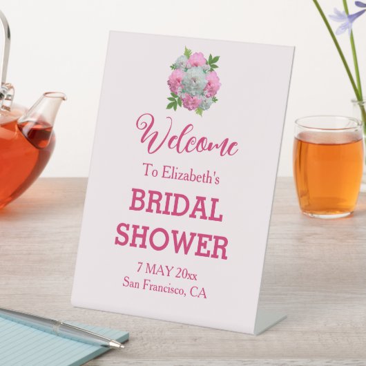 Signe De Table Fête des mariées Peony Bouquet (In SItu)