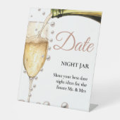 Signe De Table Fête des mariées Perles et poursuites Date Idées S (Recto)