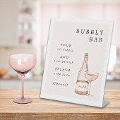 Signe De Table Fête des mariées pyjama et poursuites Bubbly Bar