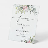 Signe De Table Fête des mariées rose pâle Favoriser Signal (Recto)