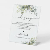 Signe De Table Fête des mariées verdoyante Oh Snap Sign (Recto)