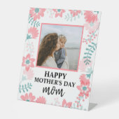 Signe De Table Fête des mères rouges Fleurs femmes amour (Recto)