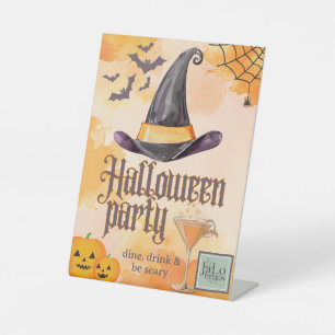 Signe De Table Fête d'Halloween de bureau orange mignonne avec lo