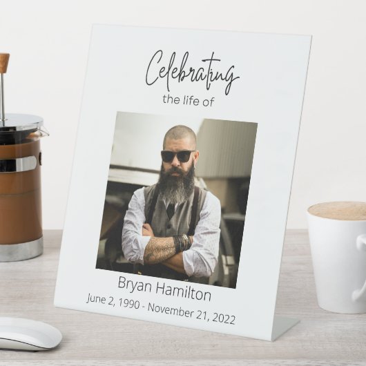 Signe De Table Fête funéraire simple de la vie (In SItu)