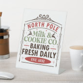 Signe De Table fête Noël Pôle Nord lait et biscuit (In SItu)