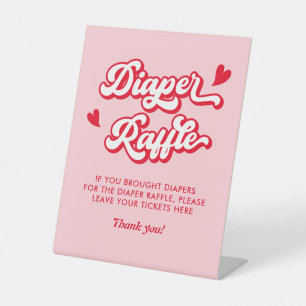 Signe De Table Fête Prénatale de la Saint-Valentin Tirage au Sort
