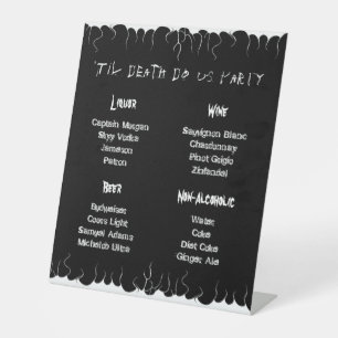 Signe De Table Feu noir et blanc