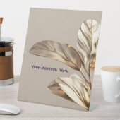 Signe De Table Feuille d'or élégante (In SItu)