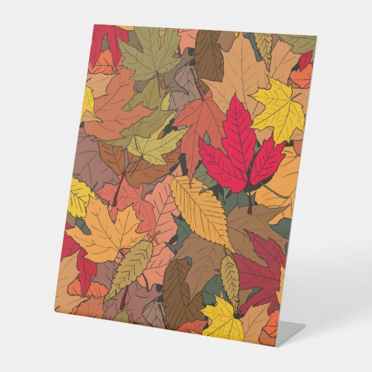 Signe De Table Feuilles d'automne colorées (Recto)