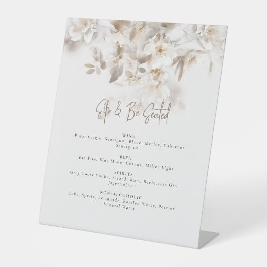 Signe De Table Feuilles d'automne molle Sip et être assis Mariage (Recto)