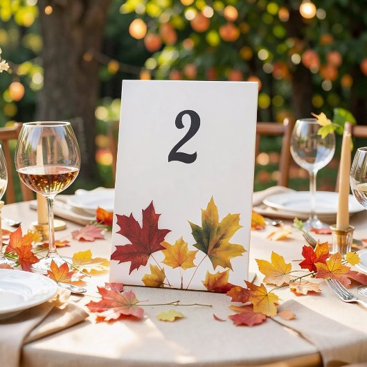 Signe De Table Feuilles d'érable vintage
