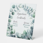 Signe De Table Feuilles d'Eucalyptus Botanique Verdure (Recto)