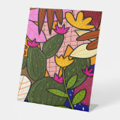 Signe De Table feuilles tropicaux Abstraits et fleurs (Recto)