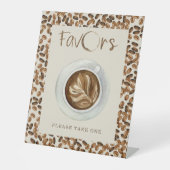 Signe De Table Fèves de café Baby shower Faveurs (Recto)