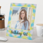 Signe De Table Fille Anniversaire Tie Dye Photo (In SItu)