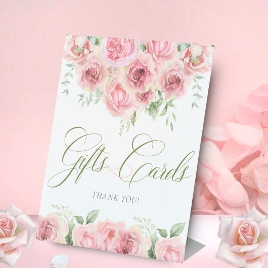 Signe De Table Fille bébé en fleur Baby shower cadeaux et cartes