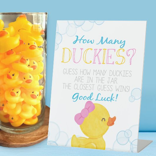 Signe De Table Fille Combien De Duckies Jeu