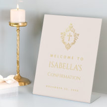 Fille Confirmation Elegant Pink Gold Cross in Cres