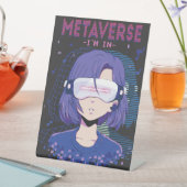 Signe De Table Fille d'anime lunettes de réalité virtuelle Pannea (In SItu)