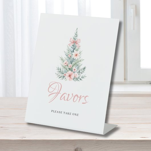 Signe De Table Fille de Noël rose Baby shower Favoriser