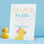 Signe De Table Fille en caoutchouc Canard Duck DIaper Baby shower