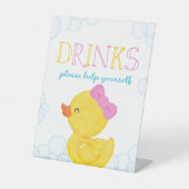 Signe De Table Fille Rubber Duck Boissons Party (Recto)