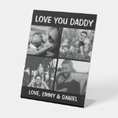 Signe De Table Filtre noir et blanc | Aimez-vous papa (Recto)