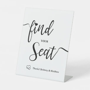 Signe De Table Find Your Seat Minimalist Wedding