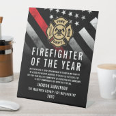 Signe De Table Firefighter of the Year Employee Recognition Logo (In SItu)