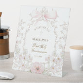 Signe De Table First Communion girl welcome (In SItu)