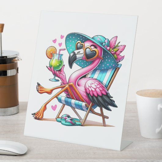 Signe De Table Flamant rose cool (In SItu)