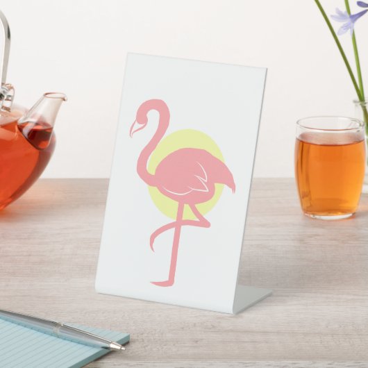 Signe De Table Flamant rose de beauté Pedestal (In SItu)