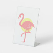 Signe De Table Flamant rose de beauté Pedestal (Recto)