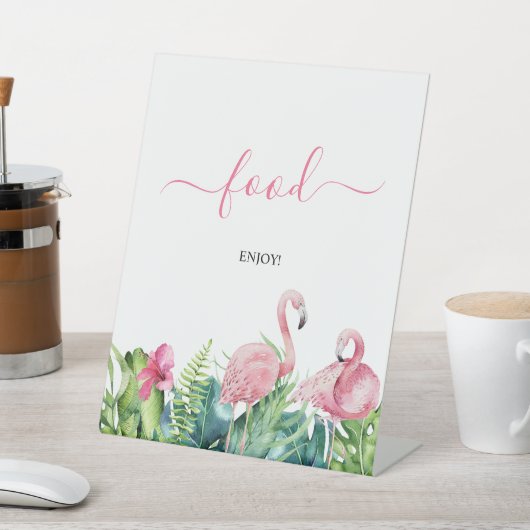 Signe De Table Flamants roses Douche tropicale - Symbole alimenta (In SItu)