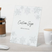 Signe De Table Flamme d'hiver Flocon de neige Texte personnalisé  (In SItu)