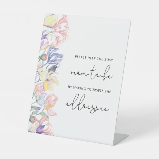 Signe De Table Fleur Aidez la maman à être occupée à adresser une (Recto)