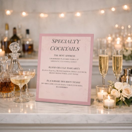 Signe De Table Fleur de Satin Bar