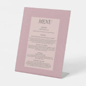 Signe De Table Fleur de Satin Menu (Recto)