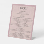 Signe De Table Fleur de Satin Menu (Recto)