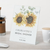 Signe De Table Fleur de Soleil Floral Vert Fête des mariées d'aqu (In SItu)