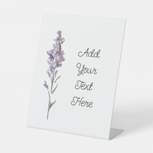 Signe De Table Fleur délicate violette (Recto)